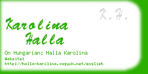 karolina halla business card